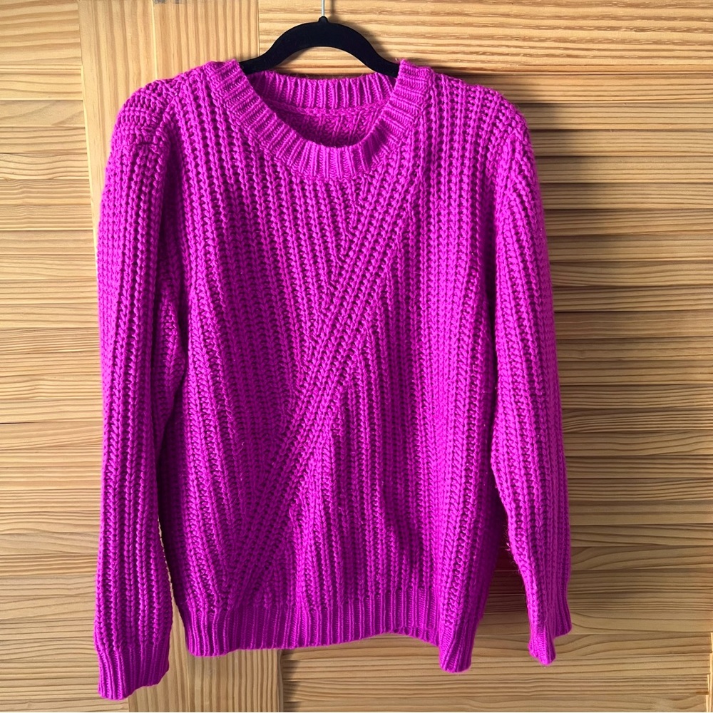Bundle Up!! ❄️ Bright Pink Oversized Knit Sweater
